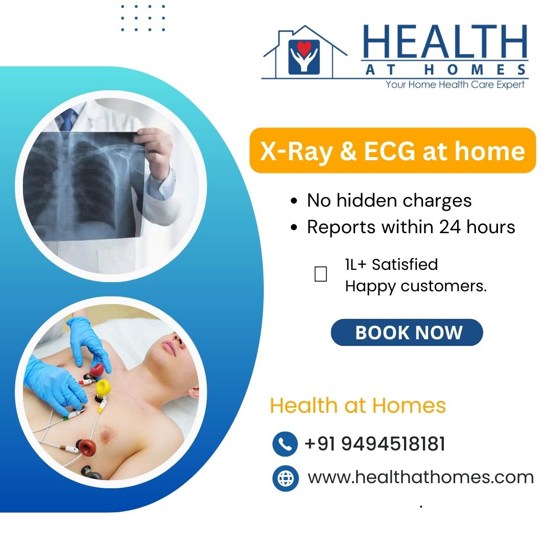 X-Ray and ECG at home in Hyderabad,Hyderabad,Hospitals,Multispecialty Hospitals